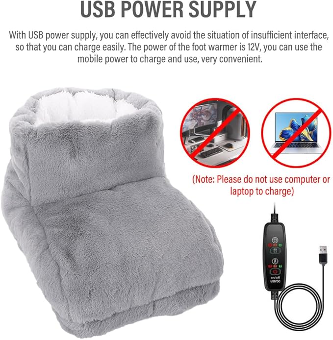 Foot warmer charging usb