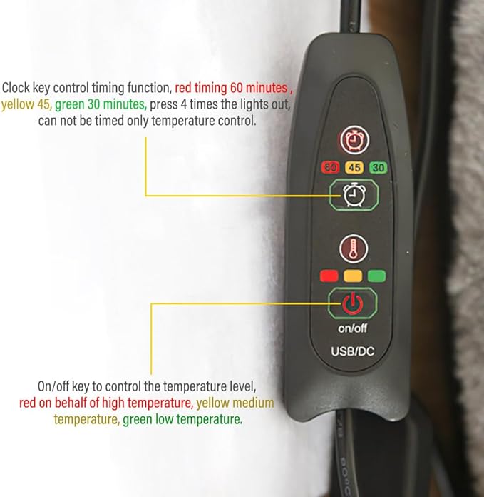 Foot warmer charging usb